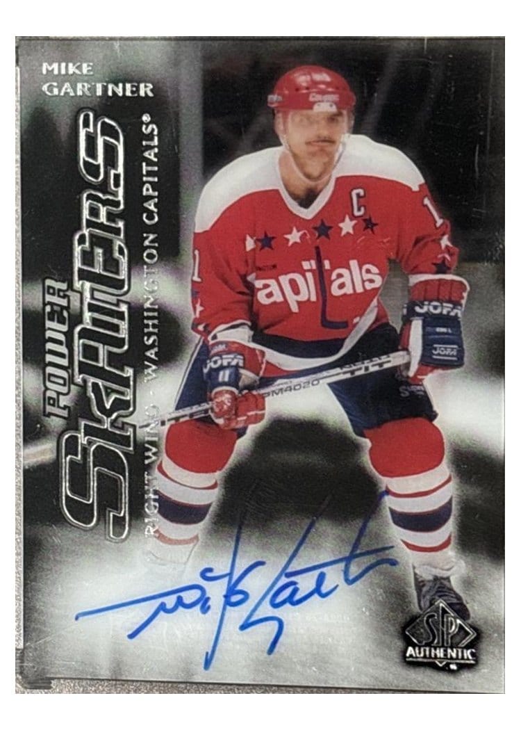 2024-25 Upper Deck Clear Cut 2000-01 SP Authentic Power Skaters Mike Gartner #PSA-MG card