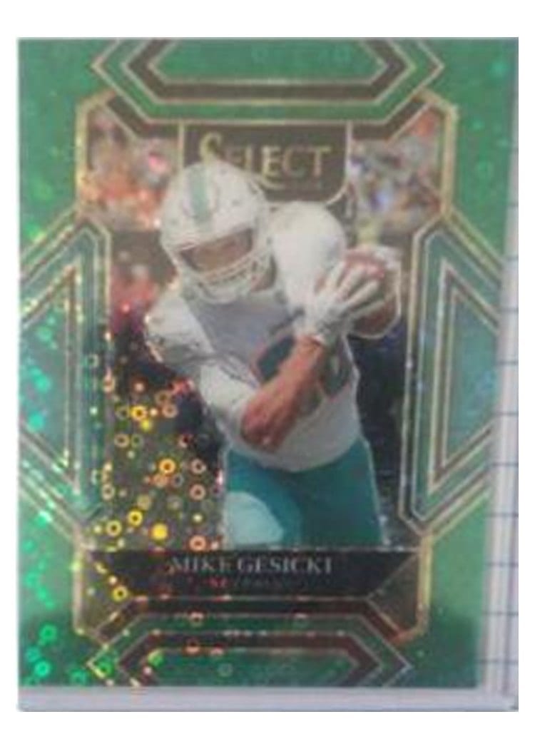 2021 Panini Select Base Set Mike Gesicki Green Disco #222 card
