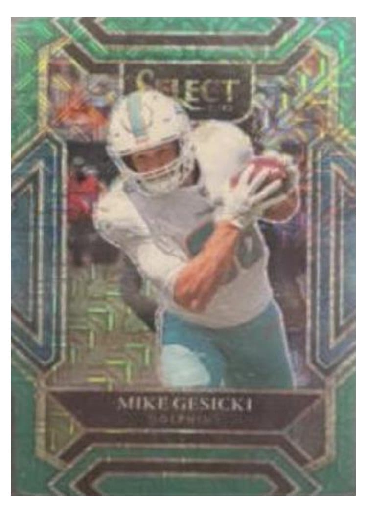 2021 Panini Select Base Set Mike Gesicki Green #222 card