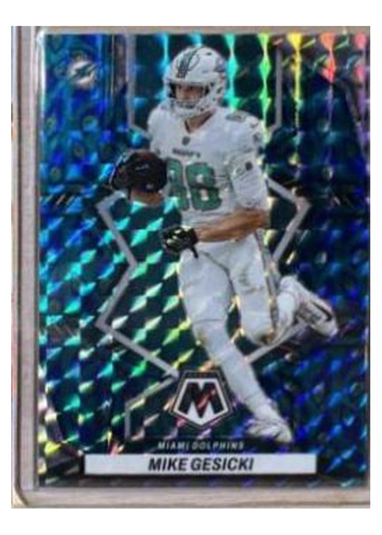 2022 Panini Mosaic Base Set Mike Gesicki Choice Peacock #123 card