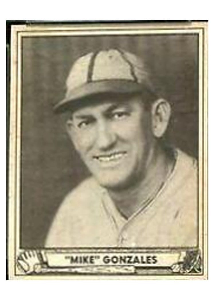 1940 Play Ball Mike Gonzales #115 card