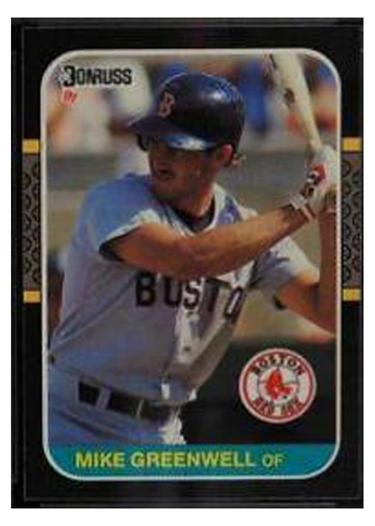 1987 Donruss Mike Greenwell #585 card