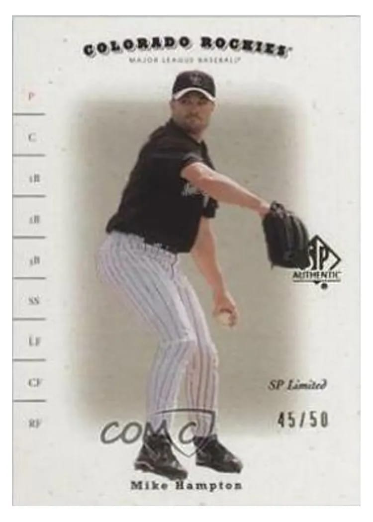 2001 SP Authentic Mike Hampton #89 card