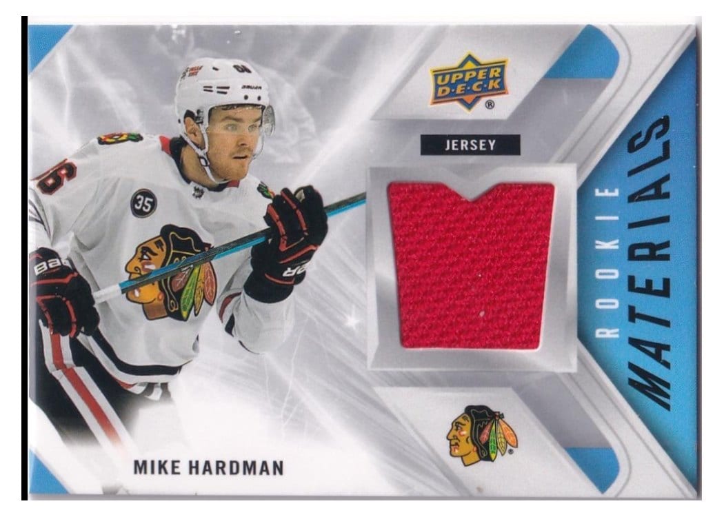 2021-22 Upper Deck Rookie Materials Mike Hardman #RM-MH card
