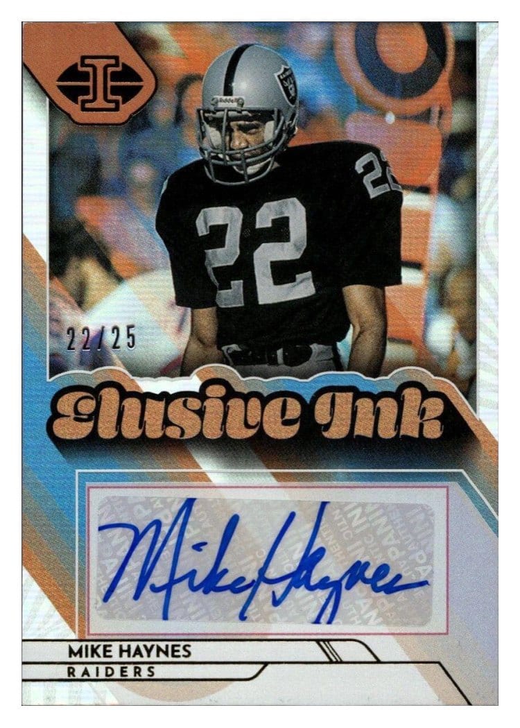 2022 Panini Illusions Elusive Ink Mike Haynes #EI-MH card