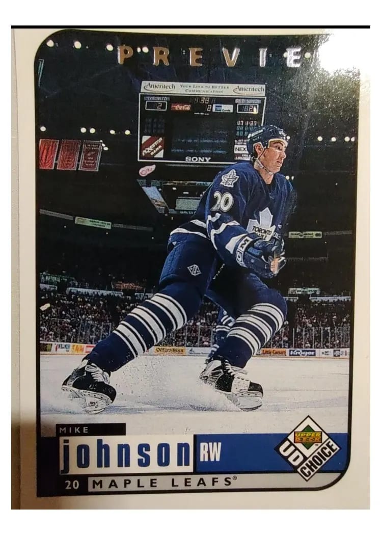 1998 Upper Deck Choice Mike Johnson Preview #199 card