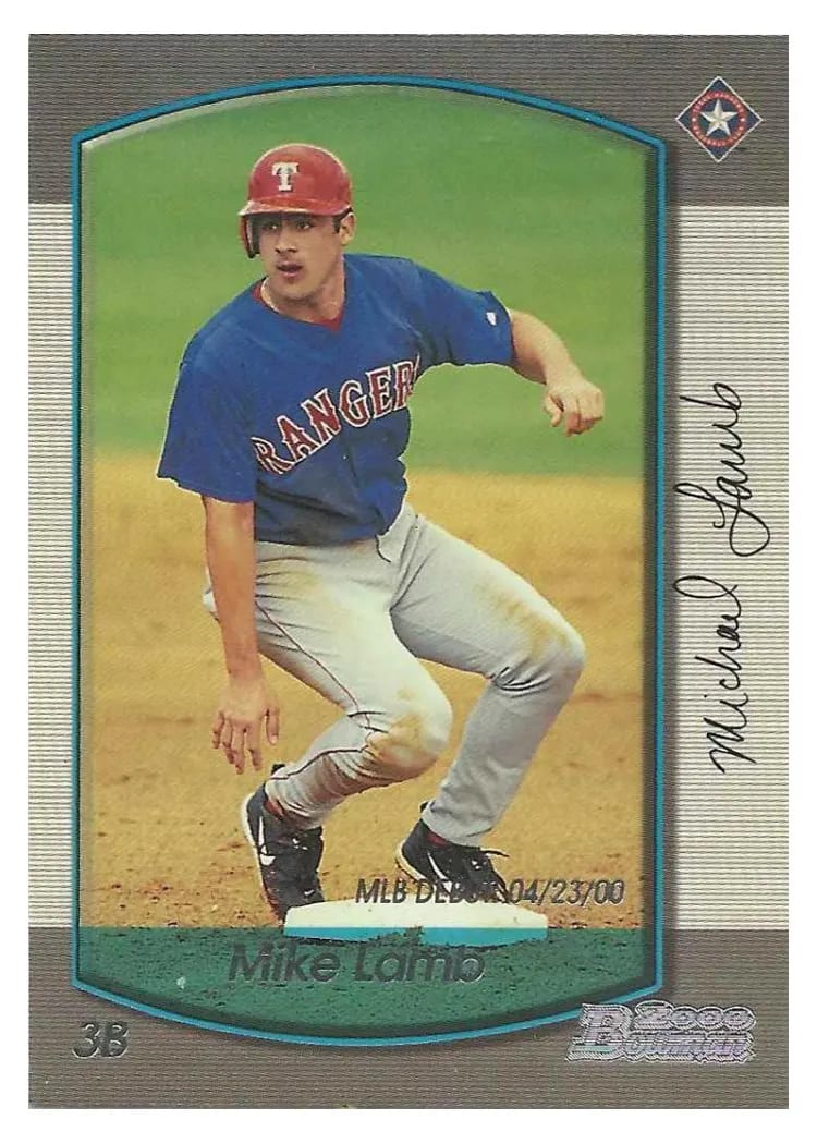 2000 Bowman Draft Picks Mike Lamb #9 card