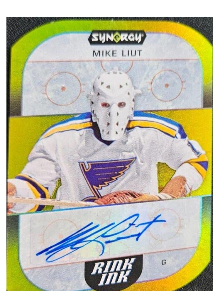 2022-23 Upper Deck Synergy Rink Ink Mike Liut #RI-ML card