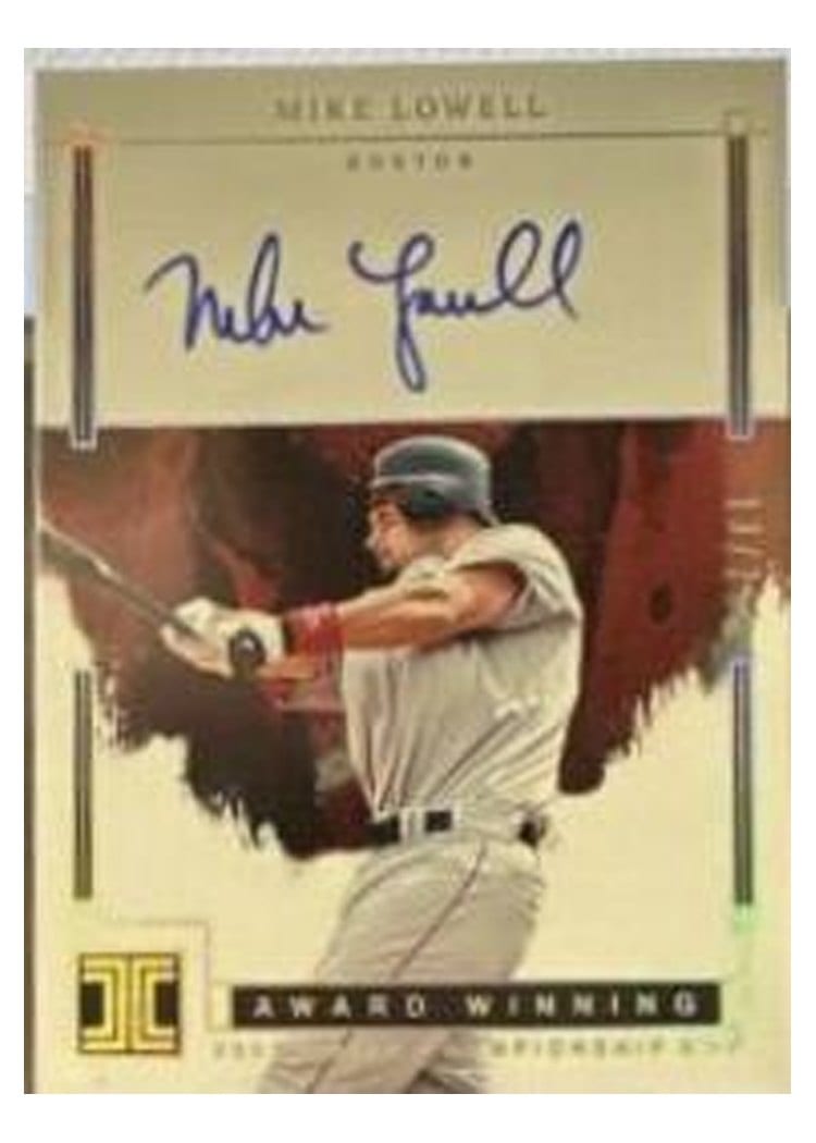 2024 Panini Impeccable Award Winning Autographs Mike Lowell #AWA-ML card