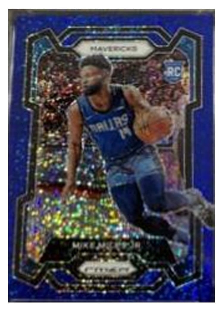 2023-24 Panini Prizm Base Set Mike Miles Jr. Blue Sparkle #295 card