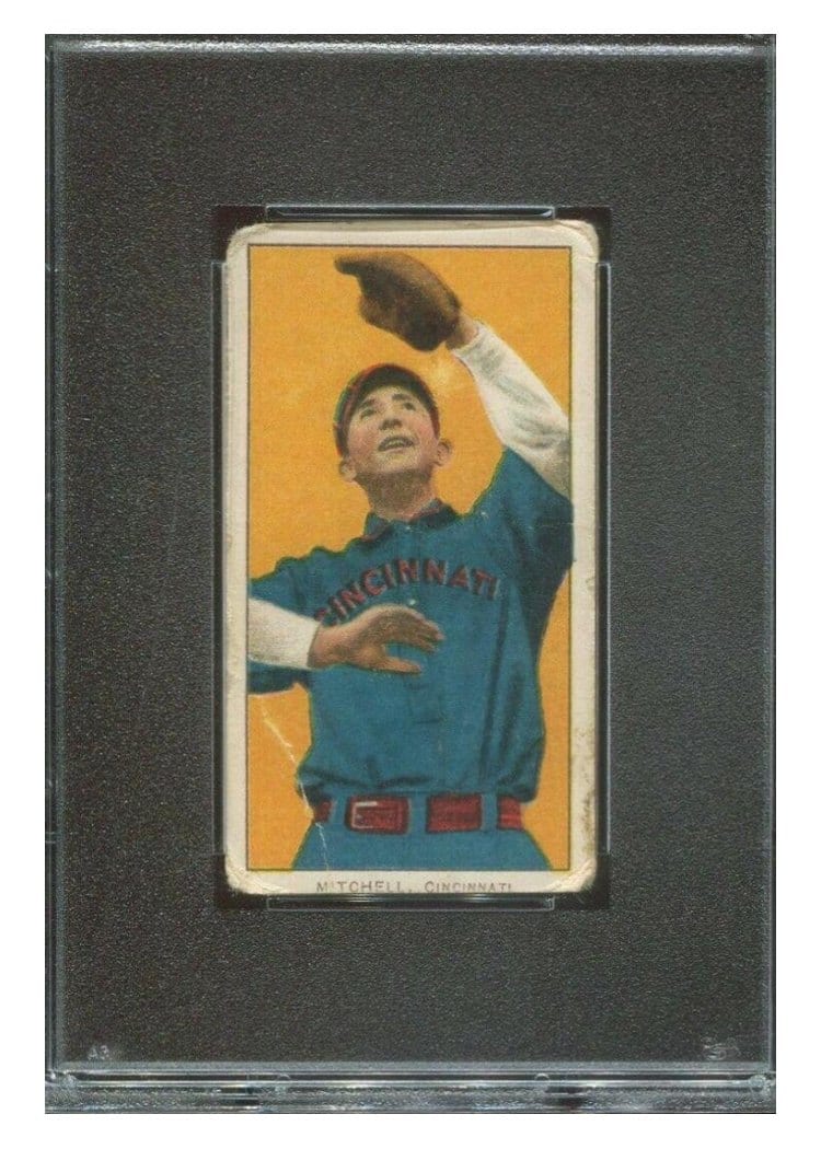 1909 T206 Broad Leaf 350 Mike Mitchell card