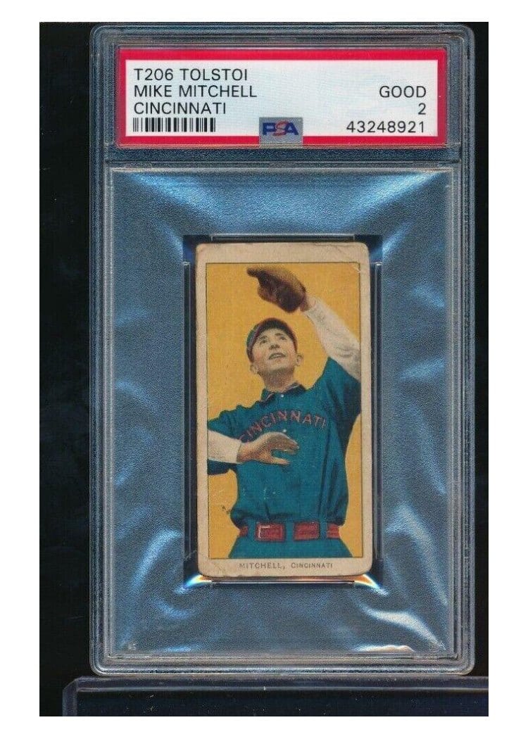 1909 T206 Tolstoi Mike Mitchell card