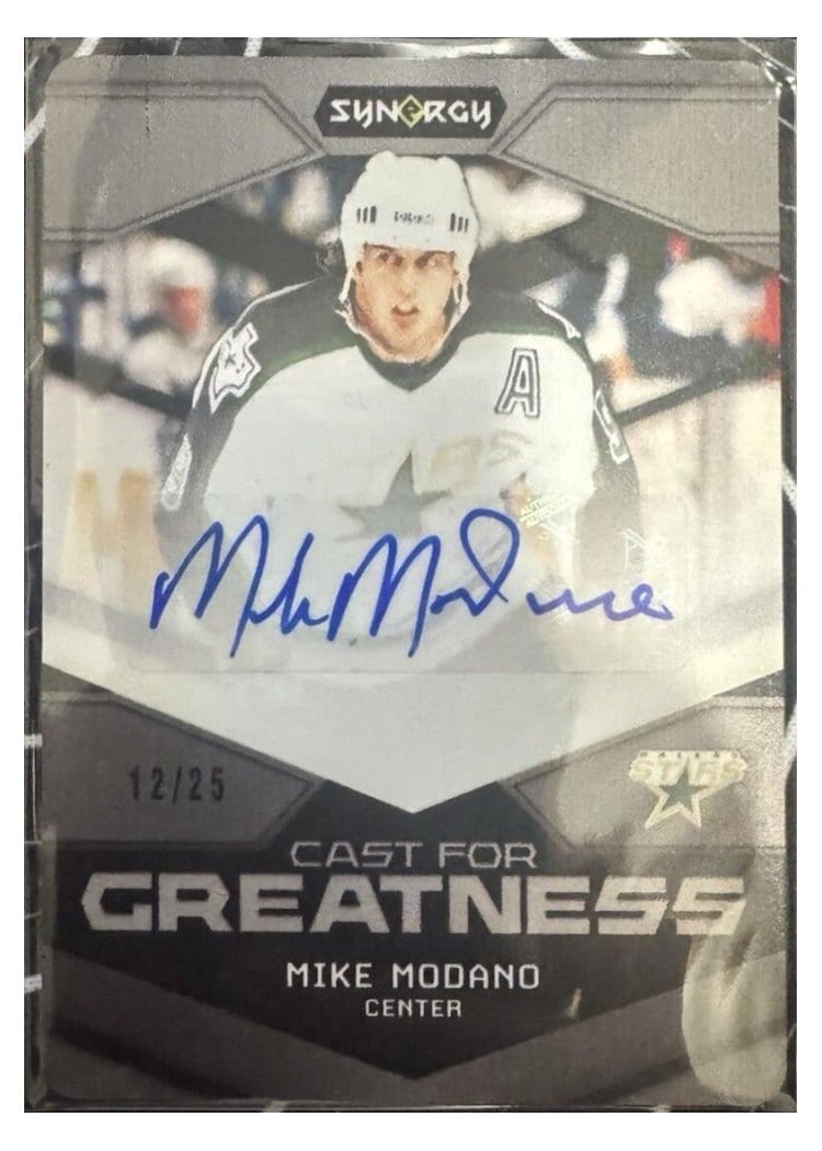 2024-25 Upper Deck Synergy Cast For Greatness Signatures Mike Modano #CGS-MM card