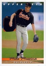 1993 Upper Deck Base Set Mike Mussina #233 card