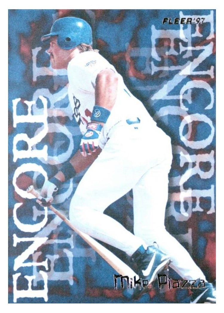 1997 Fleer Base Set Mike Piazza #712 card