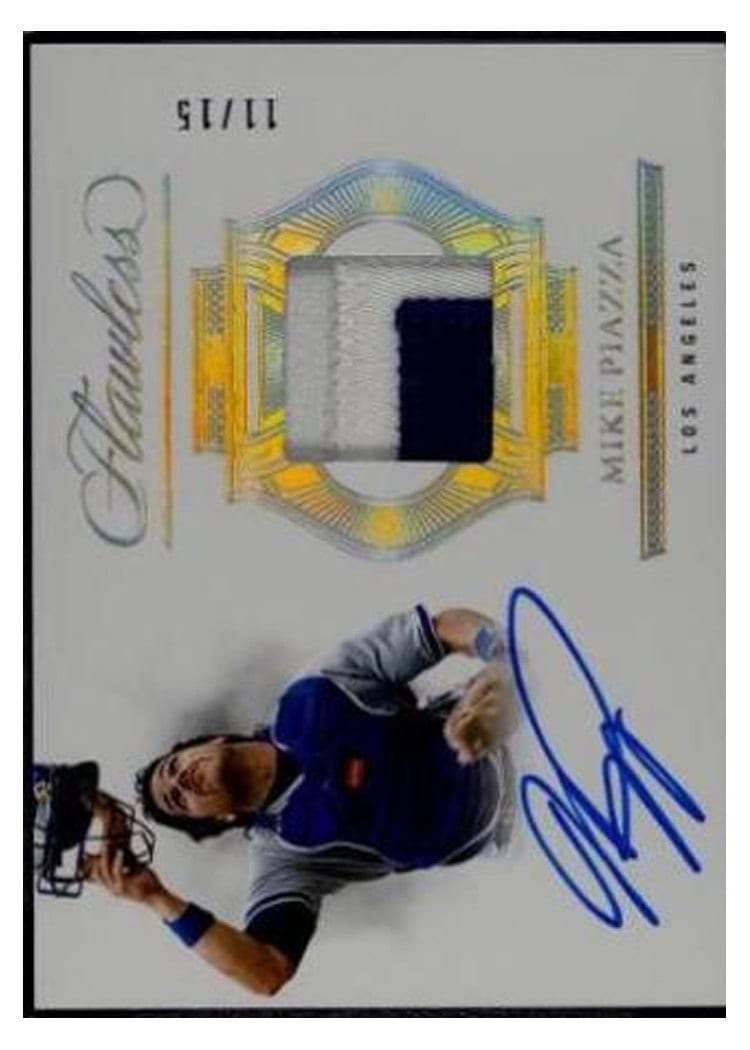 2025 Panini Flawless Prime Patch Autograph Horizontal Mike Piazza #1 card