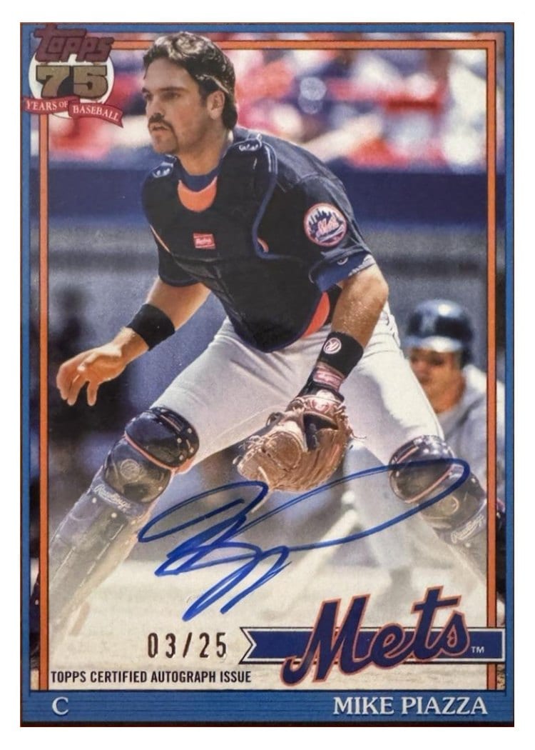2026 Topps 1991 Topps Autographs Mike Piazza #91A-MP card