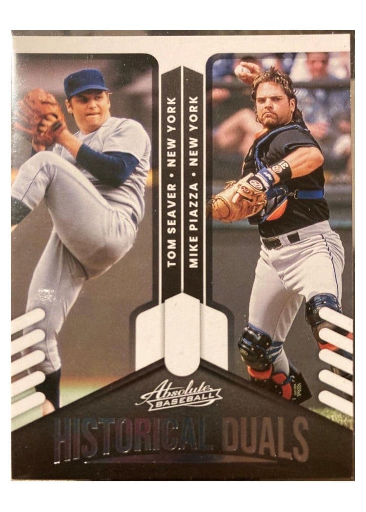 2022 Panini Absolute Historic Duals Mike Piazza / Tom Seaver #HD-TM card
