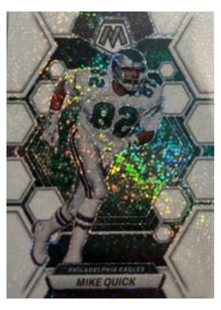 2023 Panini Mosaic Base Set Mike Quick White Sparkle #200 card