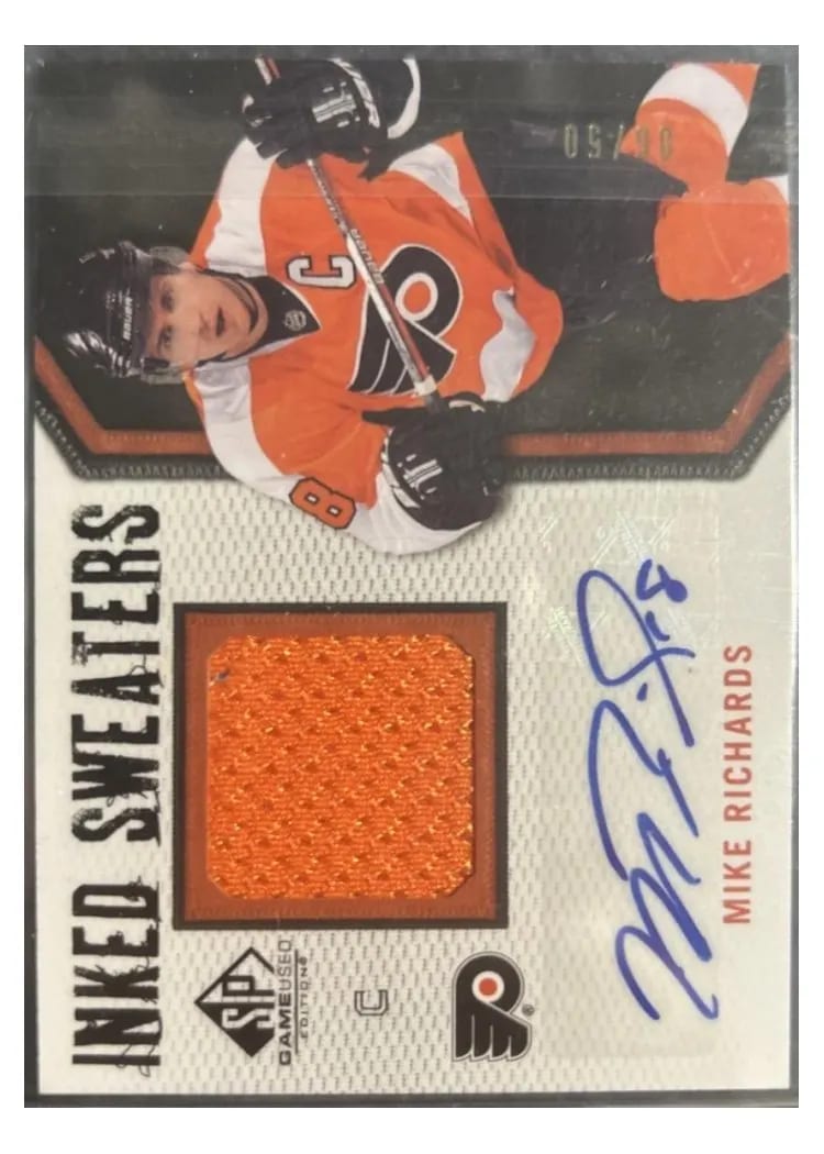 2010 SP Game Used Inked Sweaters Mike Richards #IS-MR card