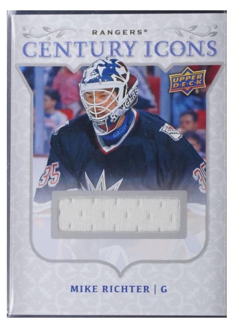 2025-26 Upper Deck New York Rangers Centennial Century Icon Relics Mike Richter #CI-MR card