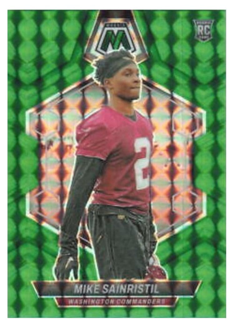 2024 Panini Mosaic Base Set Mike Sainristil Green #349 card