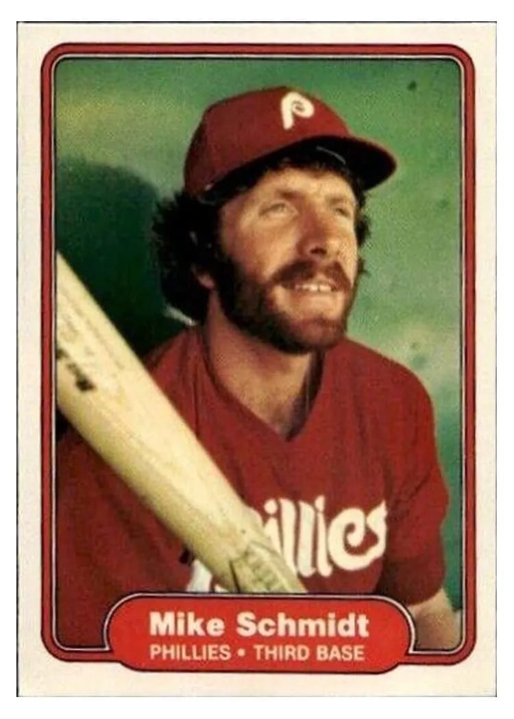 1982 Fleer Mike Schmidt #258 card