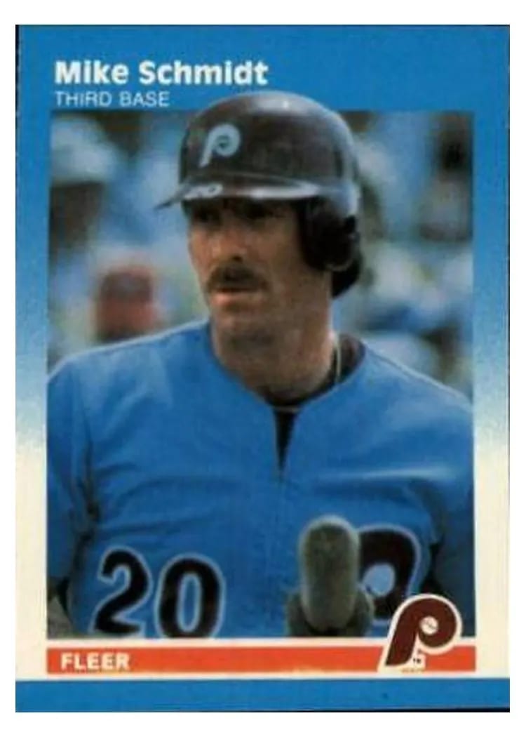 1987 Fleer Mini Mike Schmidt #97 card