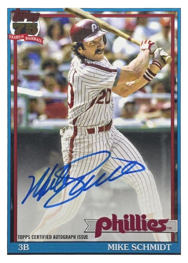 2026 Topps 1991 Topps Autographs Mike Schmidt #91A-MS card