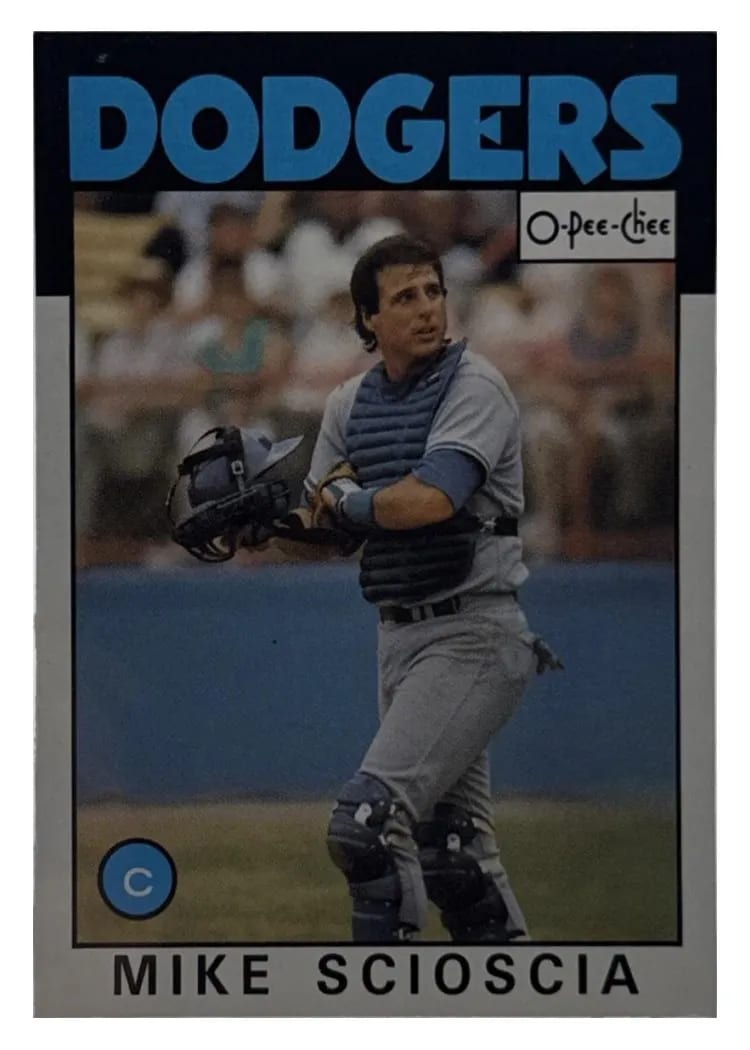1986 O Pee Chee Mike Scioscia #111 card