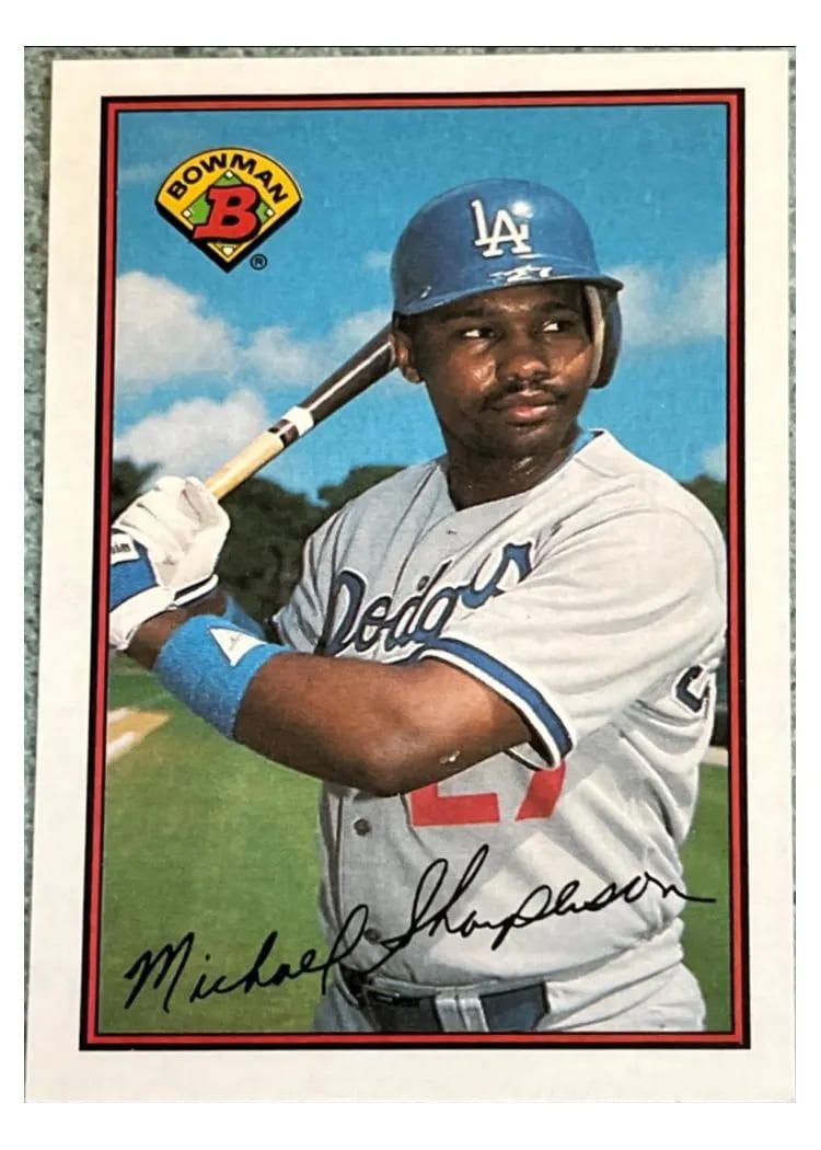 1989 Bowman Mike Sharperson #348 card