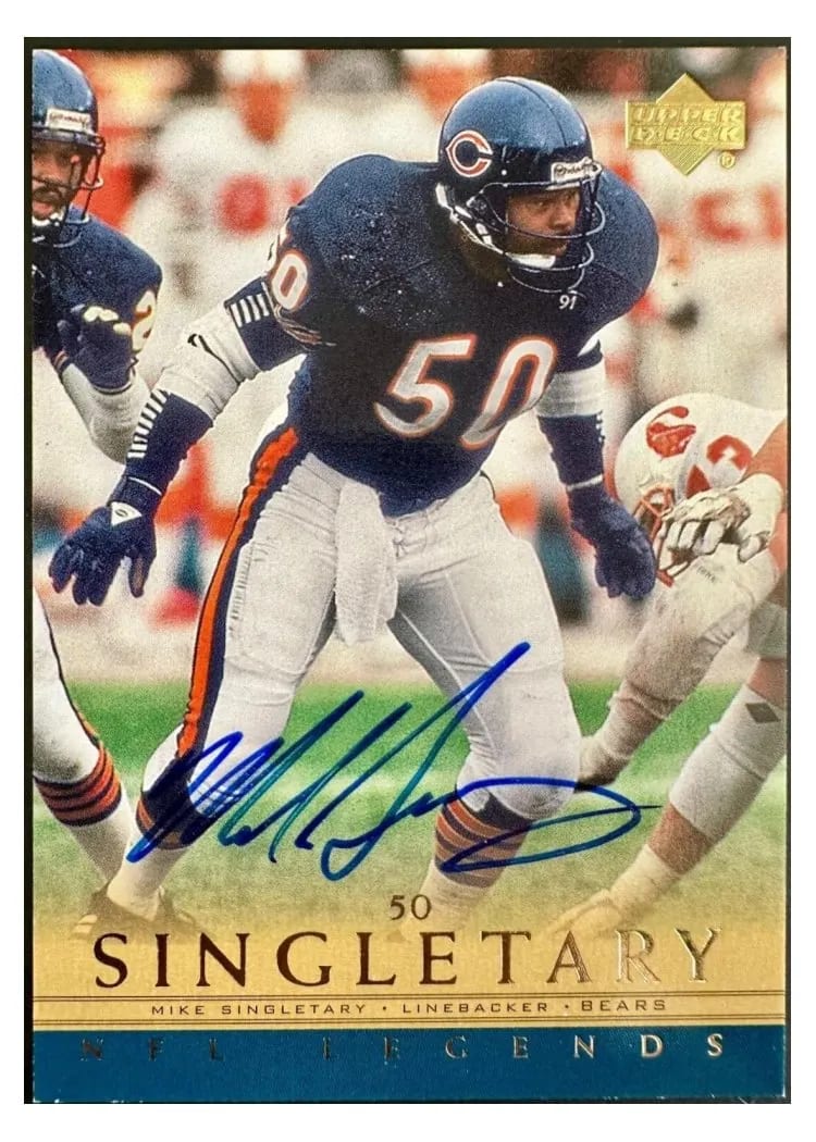 2000 Upper Deck Legends Autographs Mike Singletary card