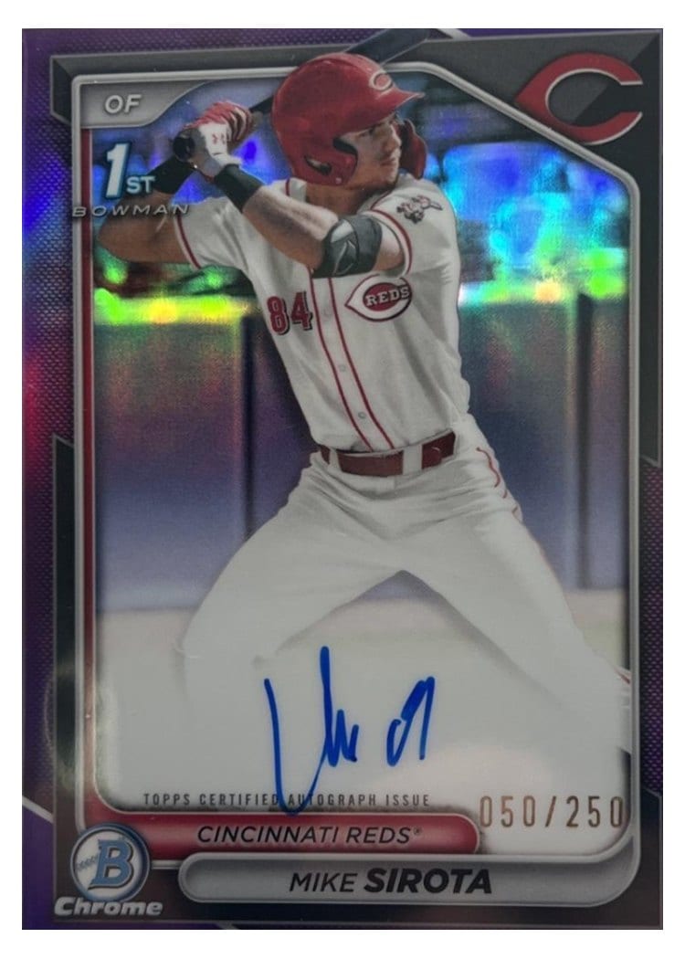 2024 Bowman Draft Chrome Prospect Autographs Mike Sirota #CPA-MS card