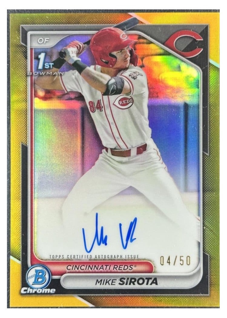 2024 Bowman Draft Chrome Prospect Autographs Mike Sirota #CPA-MS card