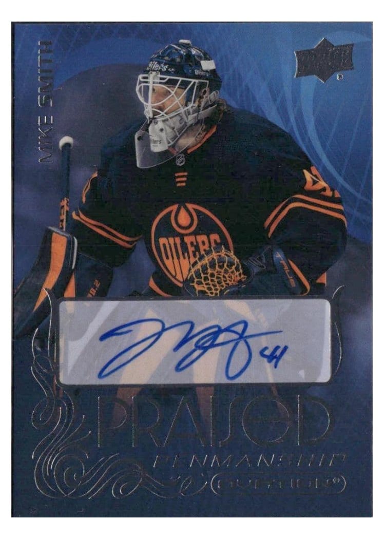 2021-22 Upper Deck Ovation Praised Penmanship Mike Smith #PP-MS card