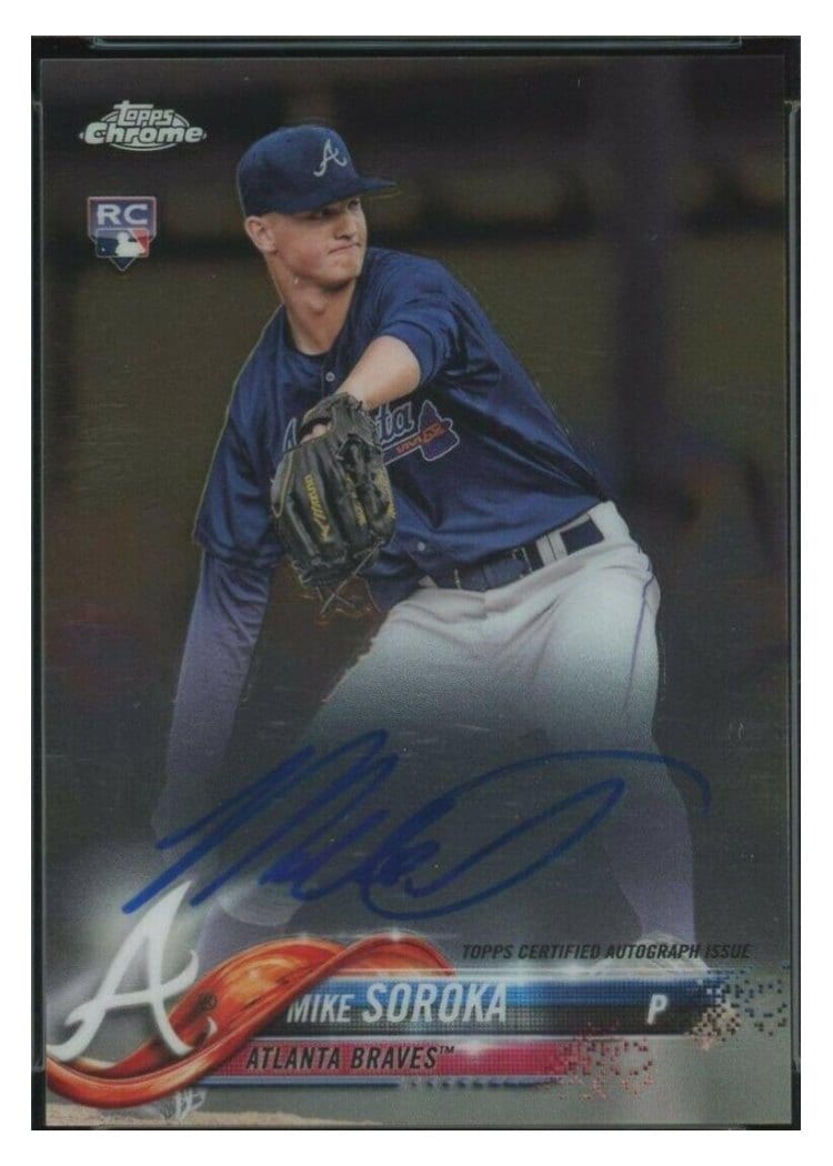 2018 Topps Chrome Rookie Autographs Mike Soroka #RA-MS card