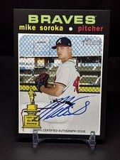 2020 Topps Heritage Real One Autographs Mike Soroka #ROA-MS card