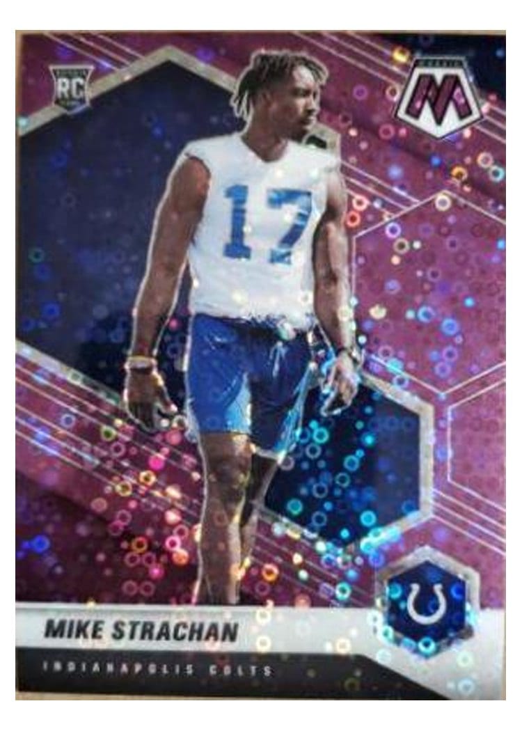 2021 Panini Mosaic Base Set Mike Strachan No Huddle Purple Mosaic #397 card