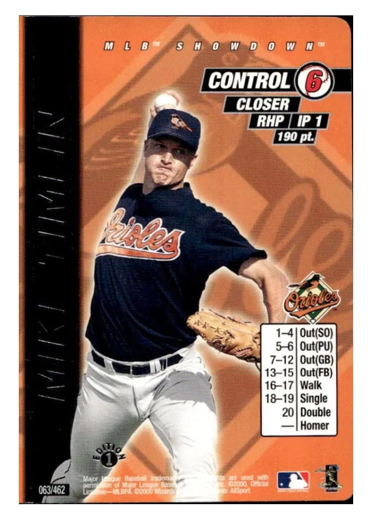 2000 MLB Showdown Mike Timlin #63 card