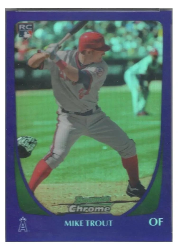 2011 Bowman Chrome Draft Mike Trout #101 card