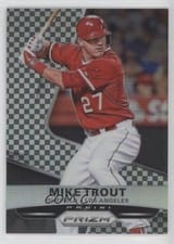 2015 Panini Prizm Mike Trout Black White Checker Prizm #120 card