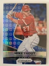 2015 Panini Prizm Mike Trout Blue Baseball Prizm #120 card