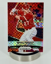 2015 Panini Prizm Mike Trout Red Power Prizm #120 card