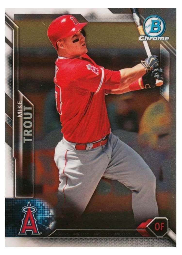 2016 Bowman Chrome Base Set Mike Trout #1 card