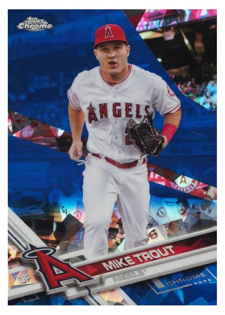 2017 Topps Chrome Sapphire Edition Base Set Mike Trout #20 card