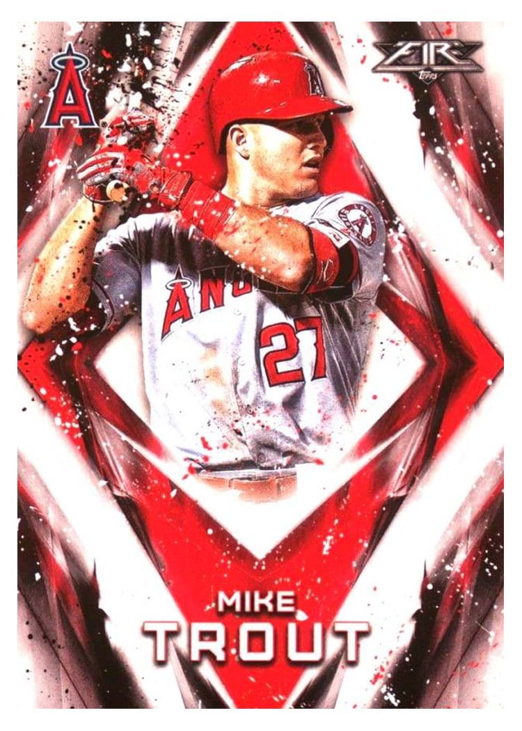 2017 Topps Fire Base Set Mike Trout #50 card
