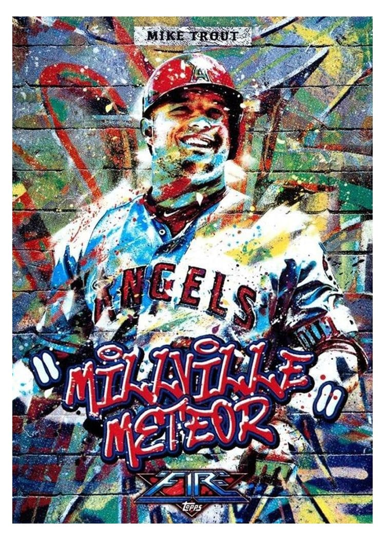 2017 Topps Fire Monikers Mike Trout #M-34 card