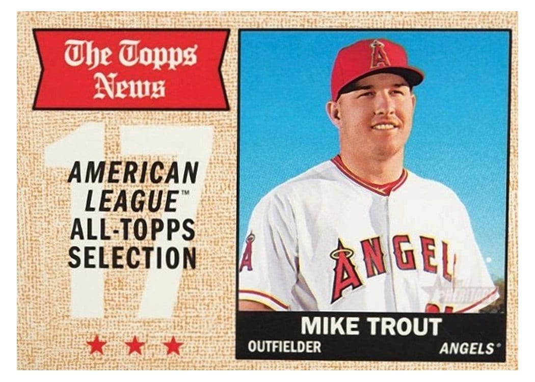 2017 Topps Heritage Base Set Mike Trout #363 card