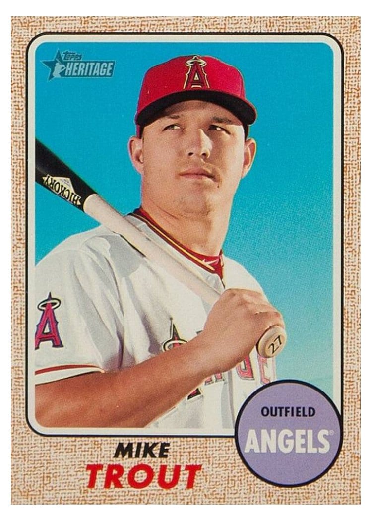 2017 Topps Heritage Base Set Mike Trout #450 card
