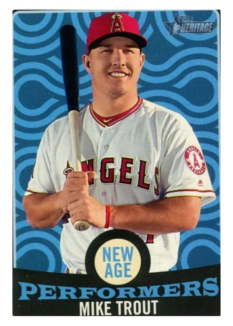 2017 Topps Heritage New Age Performers Mike Trout #NAP-5 card